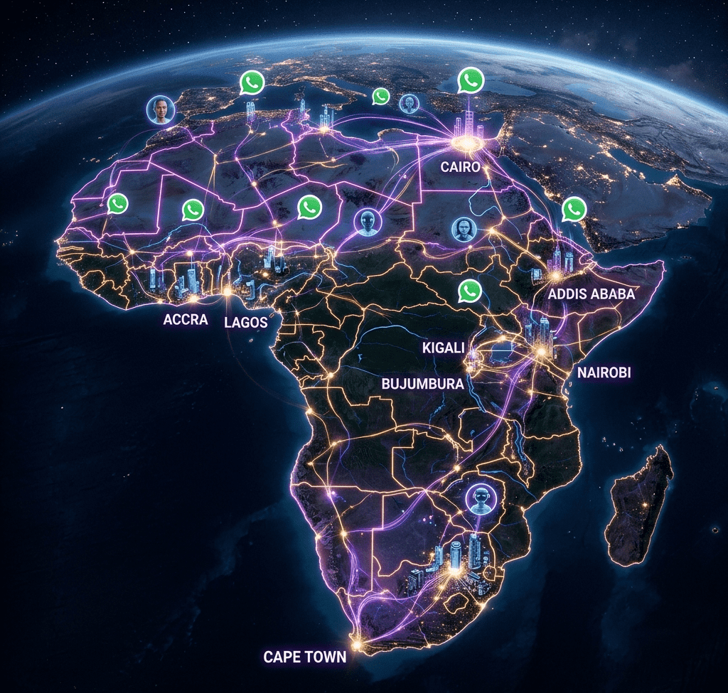 AI Agents Africa - continental network of AI agents connecting major African cities