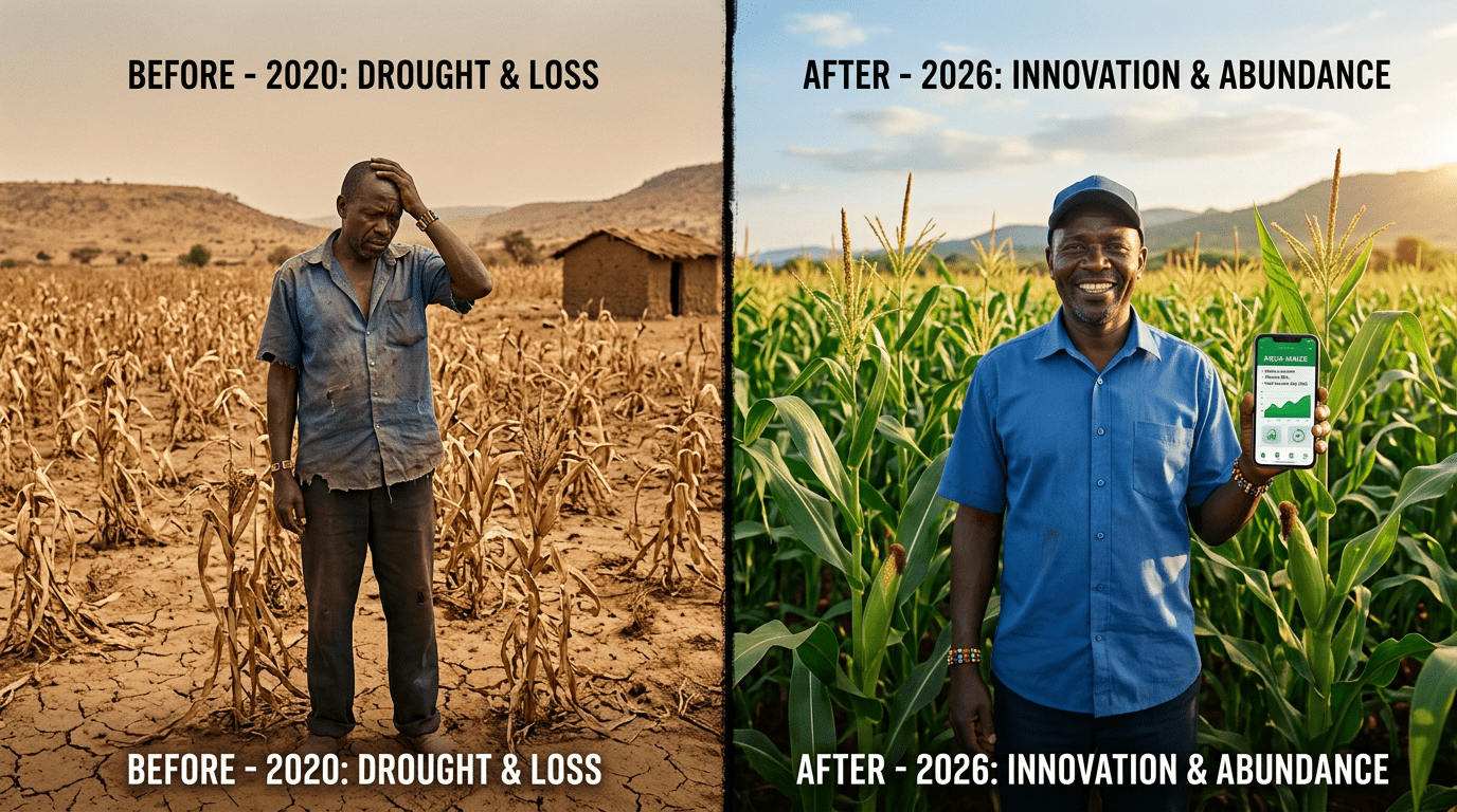 AI helps African farmers increase yield 35% - before and after farmer transformation