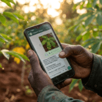 WhatsApp AI farmers crop diseases - Burundian farmer smartphone cassava diagnosis 30 seconds